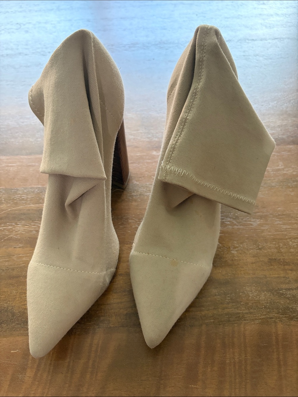 Tony Bianco Nude Sock Heels